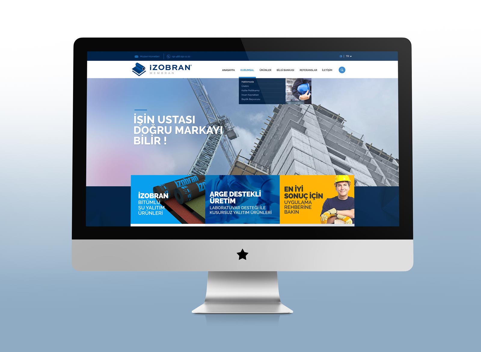 izobran membran web sitesi tasarim ve yazilim